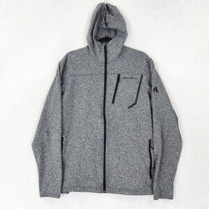 Eddie Bauer Jacket Mens Large Gray Heather First Ascent Full Zip Hooded Casual